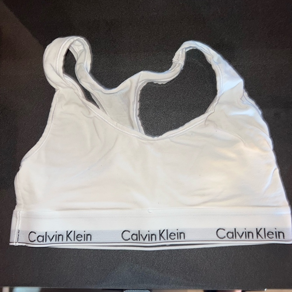 White Racerback Calvin Klein Bra